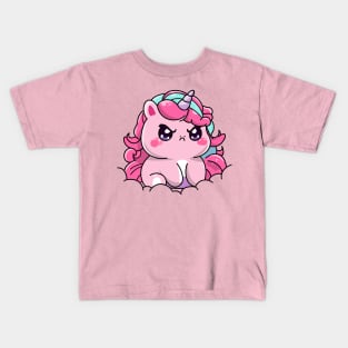 angry unicorn Kids T-Shirt